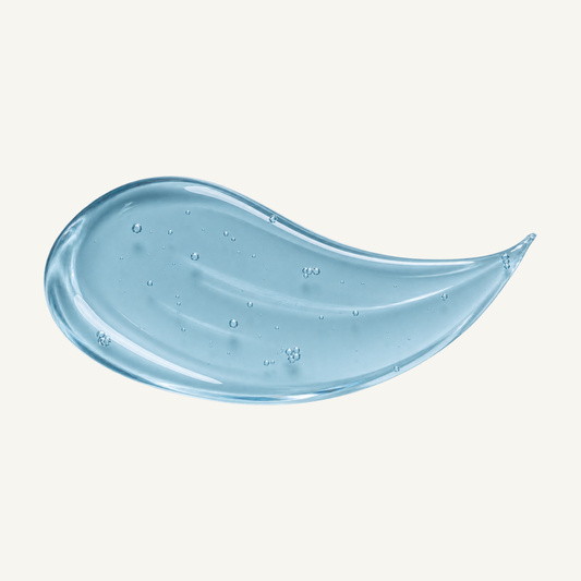 ZO Gentle Cleanser translucent pale-blue gel texture swatch.