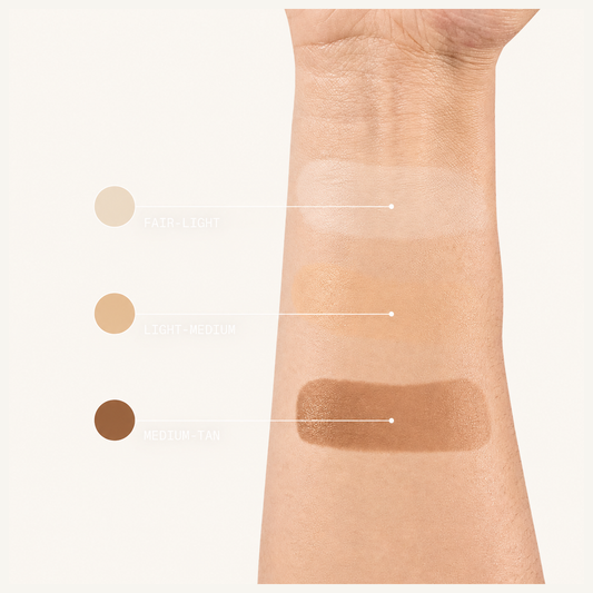ZO Sheer Fluid Tint Broad-Spectrum SPF 45 product shade swatches