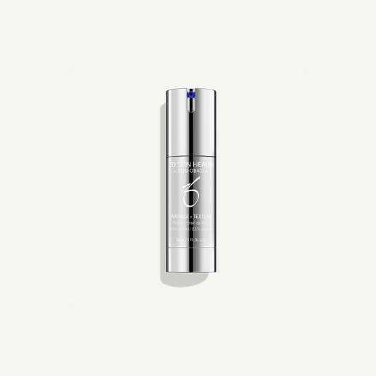 ZO Wrinkle + Texture Repair, 30 mL on a warm cream background