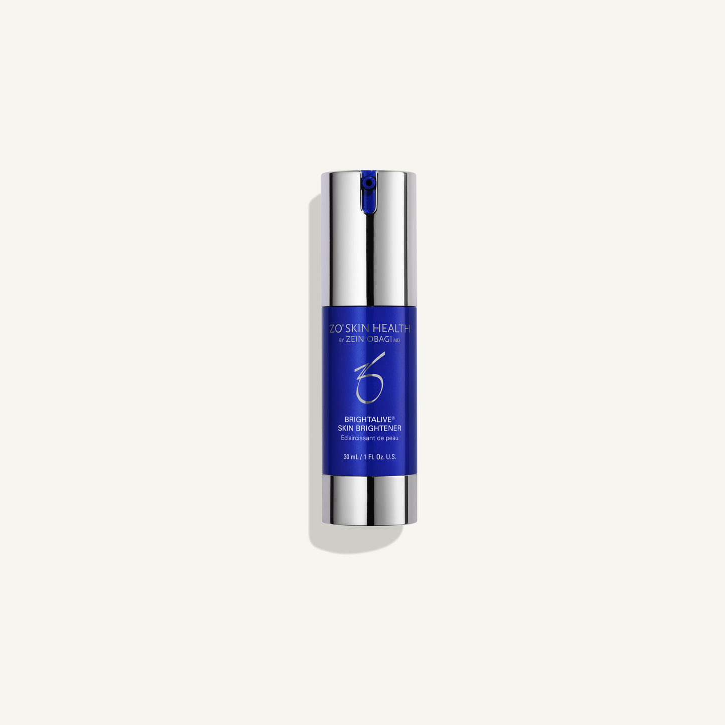 ZO Brightalive® Skin Brightener travel deluxe 30 mL on a warm cream background