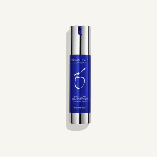 ZO Brightalive® Skin Brightener, 50 mL on a warm cream background