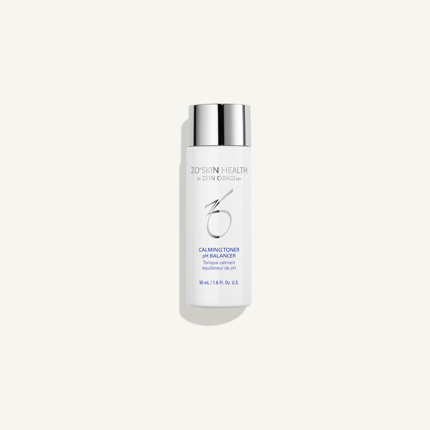 ZO Calming Toner 50 mL travel size on cream background