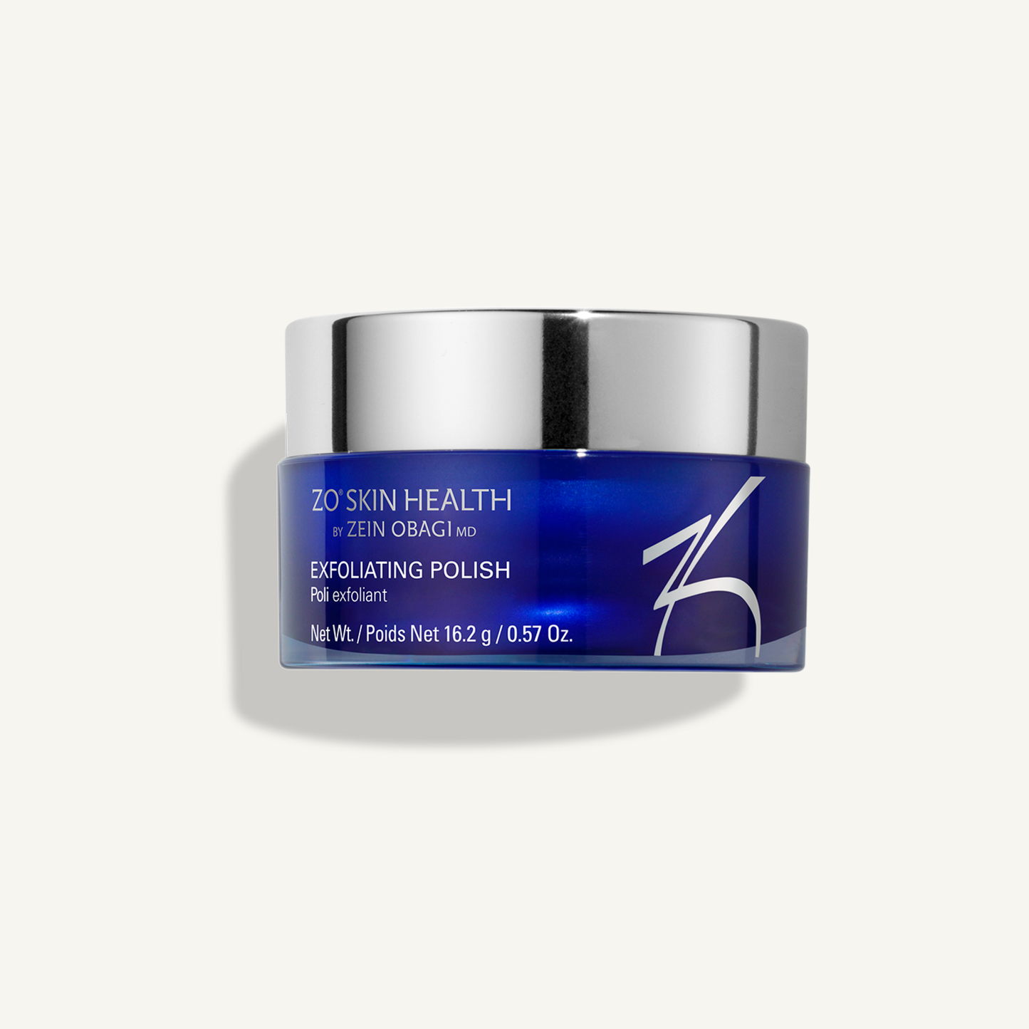ZO Exfoliating Polish 16.2 g travel size on cream background
