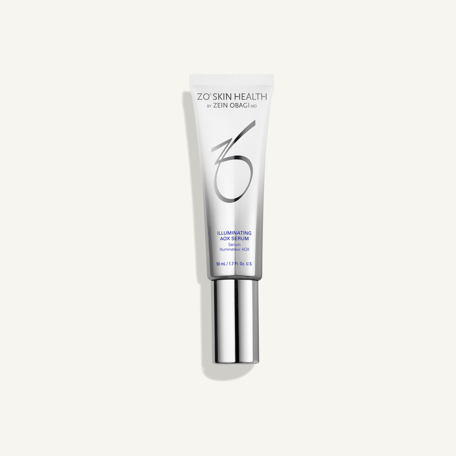  ZO Illuminating AOX Serum 50 mL on a warm cream background