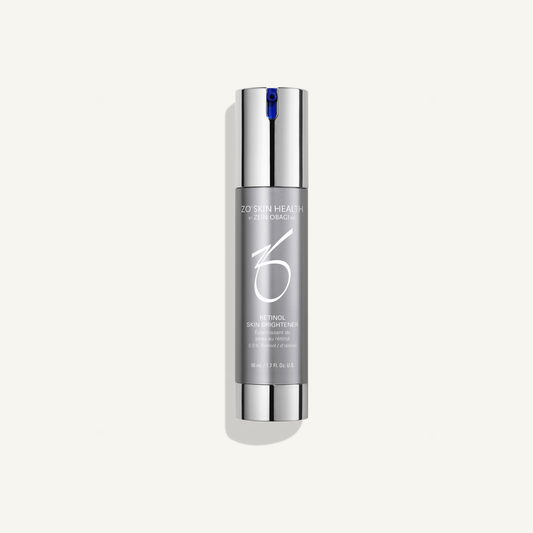 ZO Retinol Skin Brightener 0.5% on a warm cream background