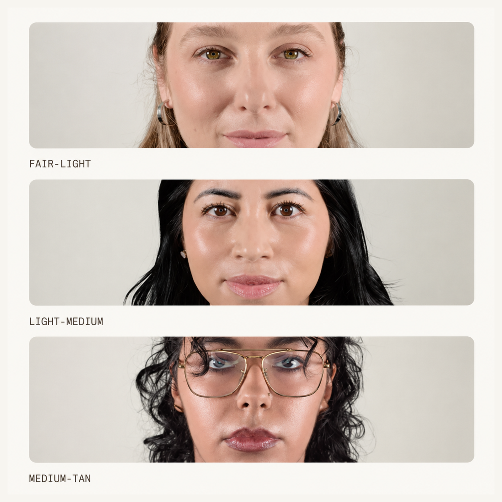 ZO Sheer Fluid Tint Broad-Spectrum SPF 45 shade comparison on models