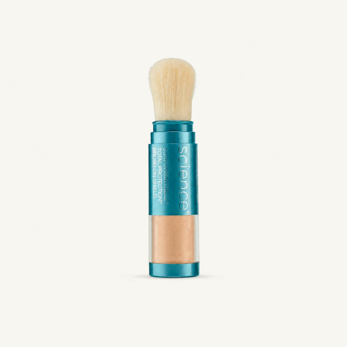 Colorescience Sunforgettable Total Protection Brush-On Shield SPF 50 on a warm cream background