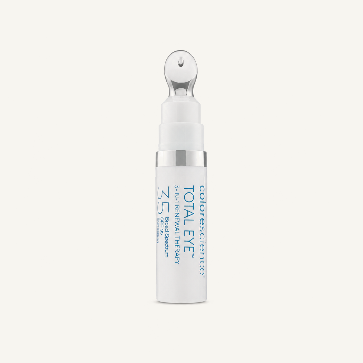 Colorescience Total Eye 3-in-1 Renewal Therapy SPF 35 on a warm cream background