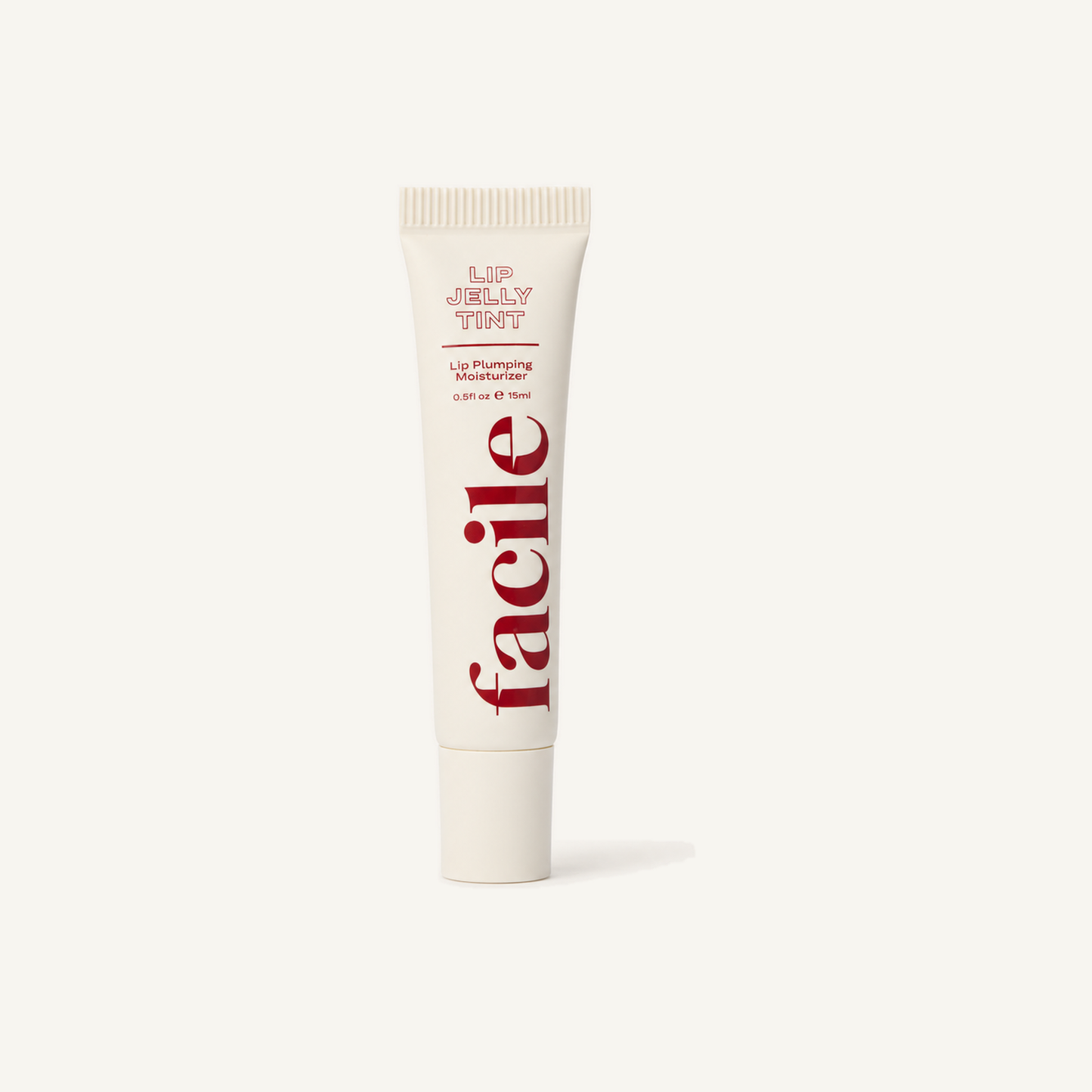 Facile Lip Jelly Berry product on warm cream background
