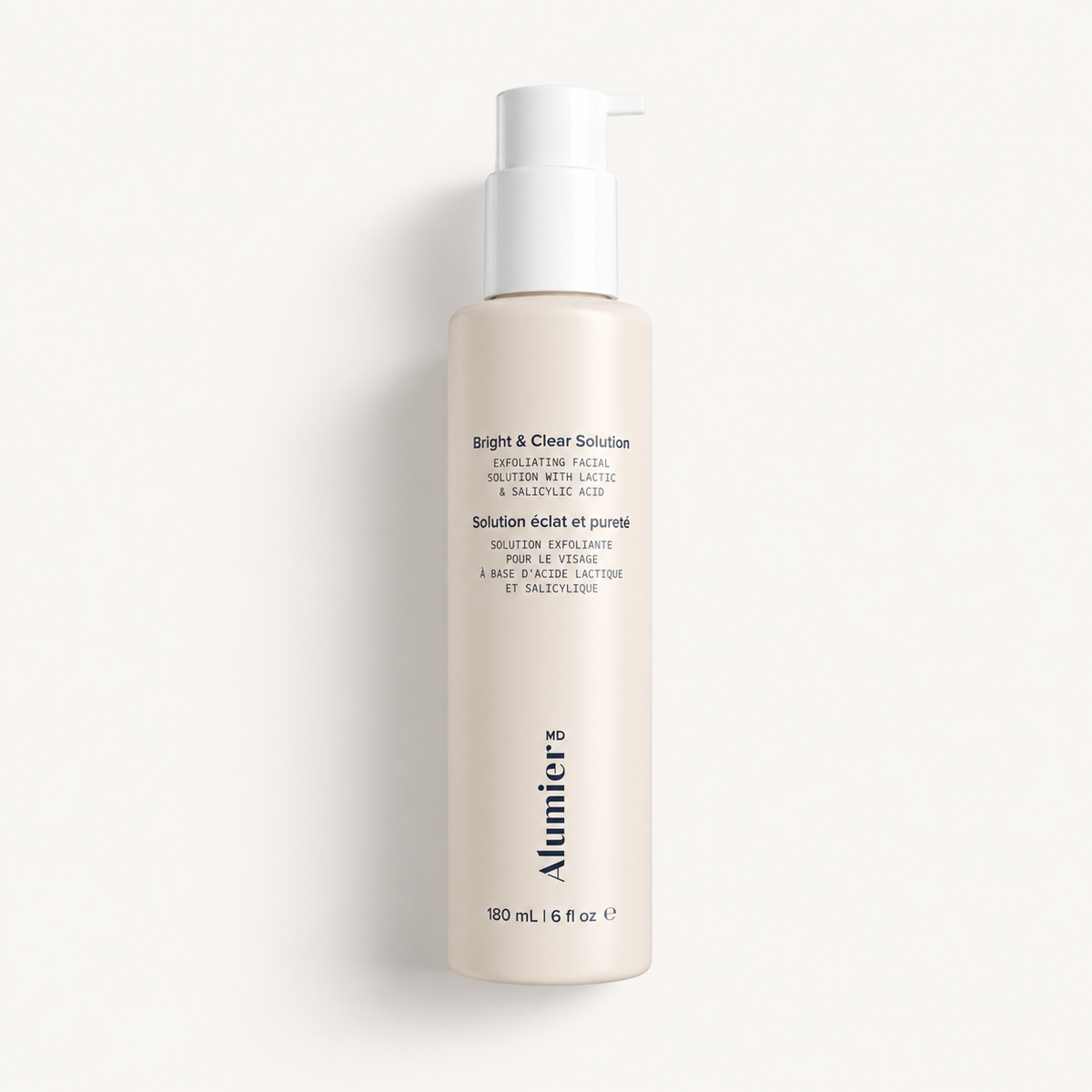 AlumierMD bright product photo on Minte ivory background