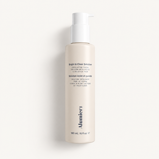 AlumierMD bright product photo on Minte ivory background