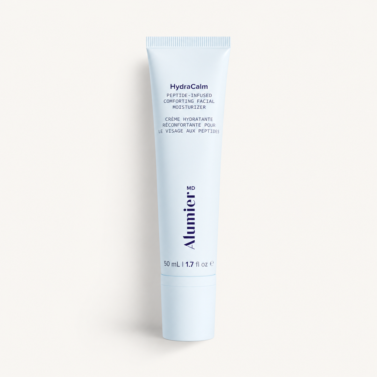 AlumierMD calm product photo on Minte ivory background