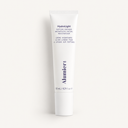 AlumierMD light product photo on Minte ivory background