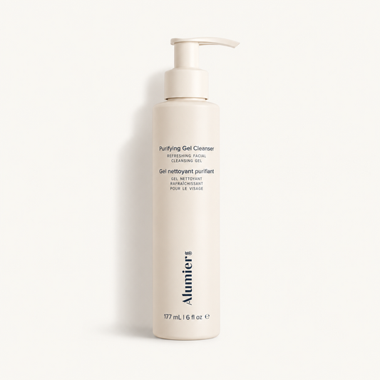 AlumierMD purifying product photo on Minte ivory background